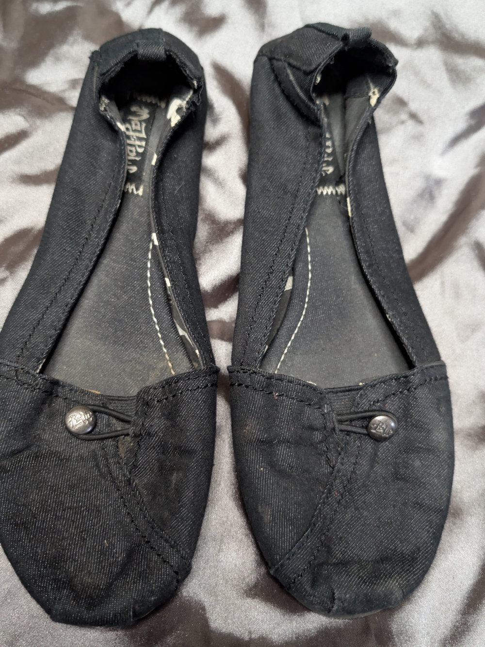 Black Women’s Canvas Ballet Flats - Unbranded